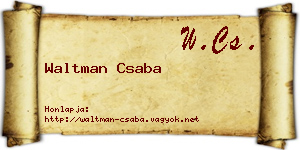 Waltman Csaba névjegykártya